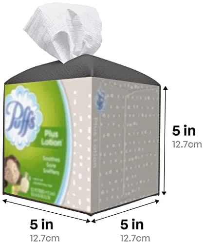 carrotez PU Leather Square Tissue Box Cover Charcoal | Decorative Holder for Bathroom Vanity Countertop, Office Desk & Car 5"X5"X5" thumbnail 5