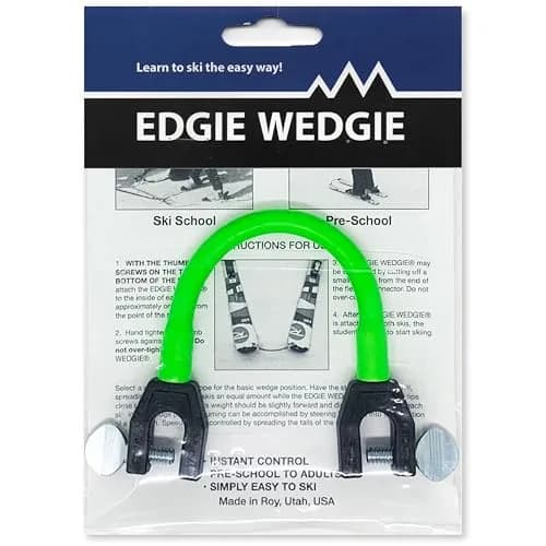 Edgie Wedgie Green Ski Tip Connector | Beginner Skiing Aid for Balance & Control thumbnail 1
