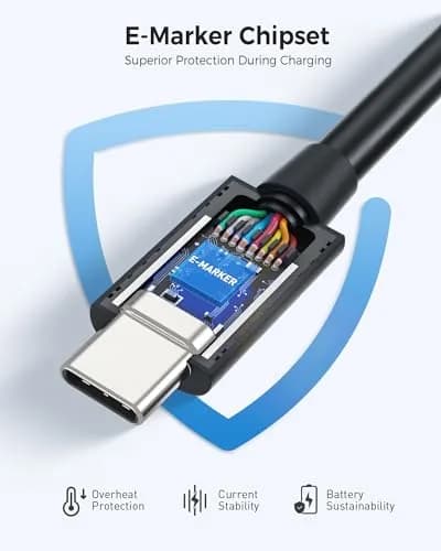 Cable Matters Thunderbolt 4 Cable 0.8m (2.6ft) | 40Gbps, 240W Charging, 8K Video thumbnail 6