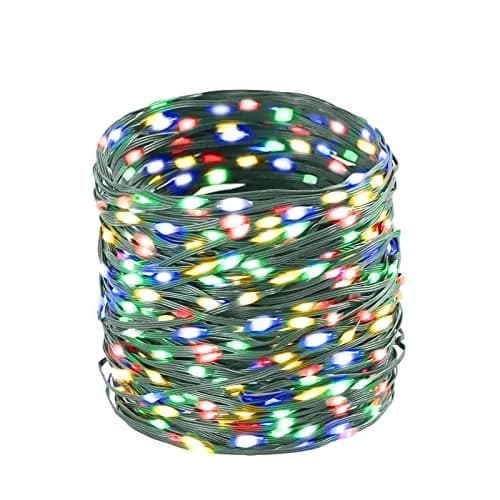 Tcamp 164FT 500 LED Colored Christmas Lights with Timer & Memory Function | 50m Green Wire Fairy String Lights thumbnail 1
