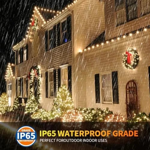 Tcamp 164ft 500 LED Warm White Christmas Tree Lights | 50m Green Wire Starry Fairy String Lights for Outdoor Indoor Decor thumbnail 5