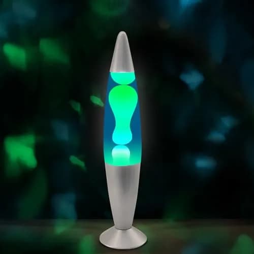 JAMBO 16" Liquid Motion Lamp - Blue with Yellow/Green Wax, 41.4cm (16.38") | Relaxing Lava Light for Home Decor thumbnail 4