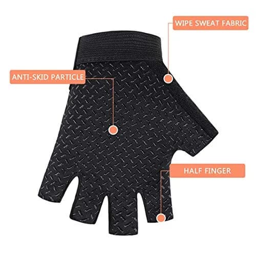 Accmor Kids Half Finger Sport Gloves for Boys Girls Cycling, Camping, Fishing, Outdoor Sports - Small Orange thumbnail 4