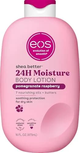 eos Shea Better Body Lotion Pomegranate Raspberry 473ml (16 fl oz) | Dermatologist Recommended for Dry Skin thumbnail 1