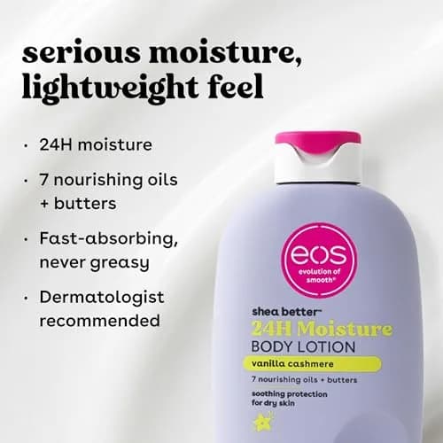 eos Shea Better Body Lotion Vanilla Cashmere 473ml (16 fl Oz) | 24-Hour Moisture for All Skin Types thumbnail 3