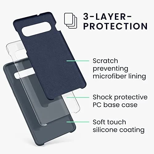 kwmobile TPU Silicone Case for Samsung Galaxy S10 | Dark Slate Soft Finish thumbnail 2