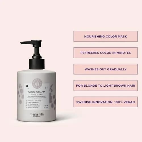 Maria Nila Color Refresh Cool Cream Color Depositing Mask 300ml | Nourishing, Semi-Permanent Blonde Toner with Argan Oil thumbnail 2