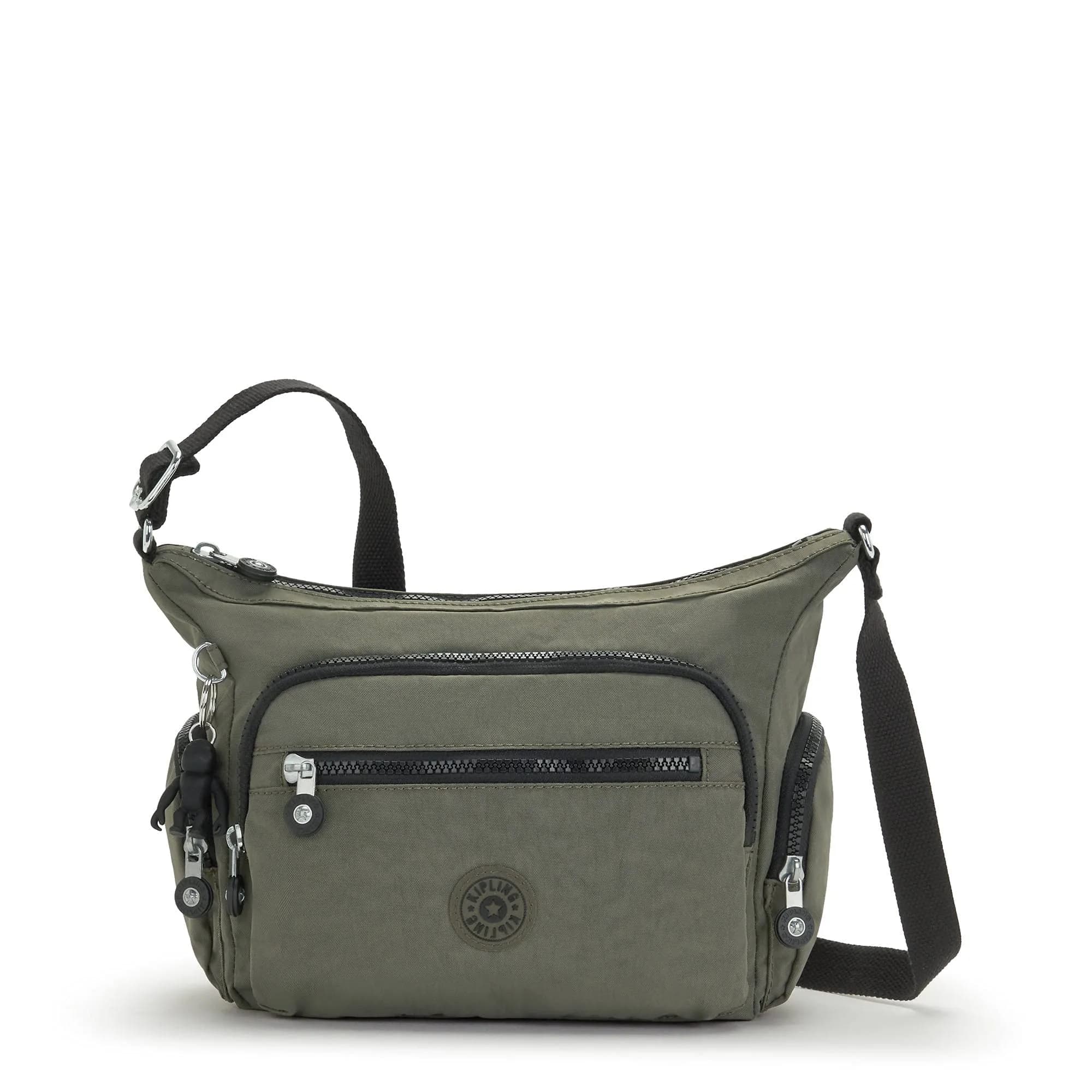 Kipling Women's Gabbie Small Crossbody Bag Metallic Glow | Lightweight Everyday Purse, Casual Shoulder Bag (7 L / 0.36 kg) — Green Moss