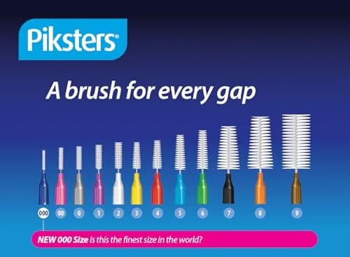 Piksters Interdental Brush Extra Tight Gaps 35 Pack Pink Size 00 | Reusable, Eco-Friendly Dental Cleaning Tool thumbnail 9