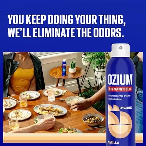 Ozium Air Sanitizer & Odor Eliminator Spray 8oz Pack of 2 | Clinically Proven Bacteria & Odor Control thumbnail 2