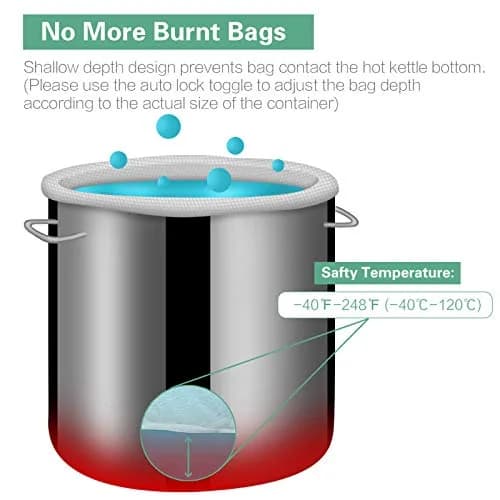 Bellamei Reusable Brew Bag 2 Pack 61cm×81cm (24"×32") | Brew in a Bag for Home Brewing thumbnail 4