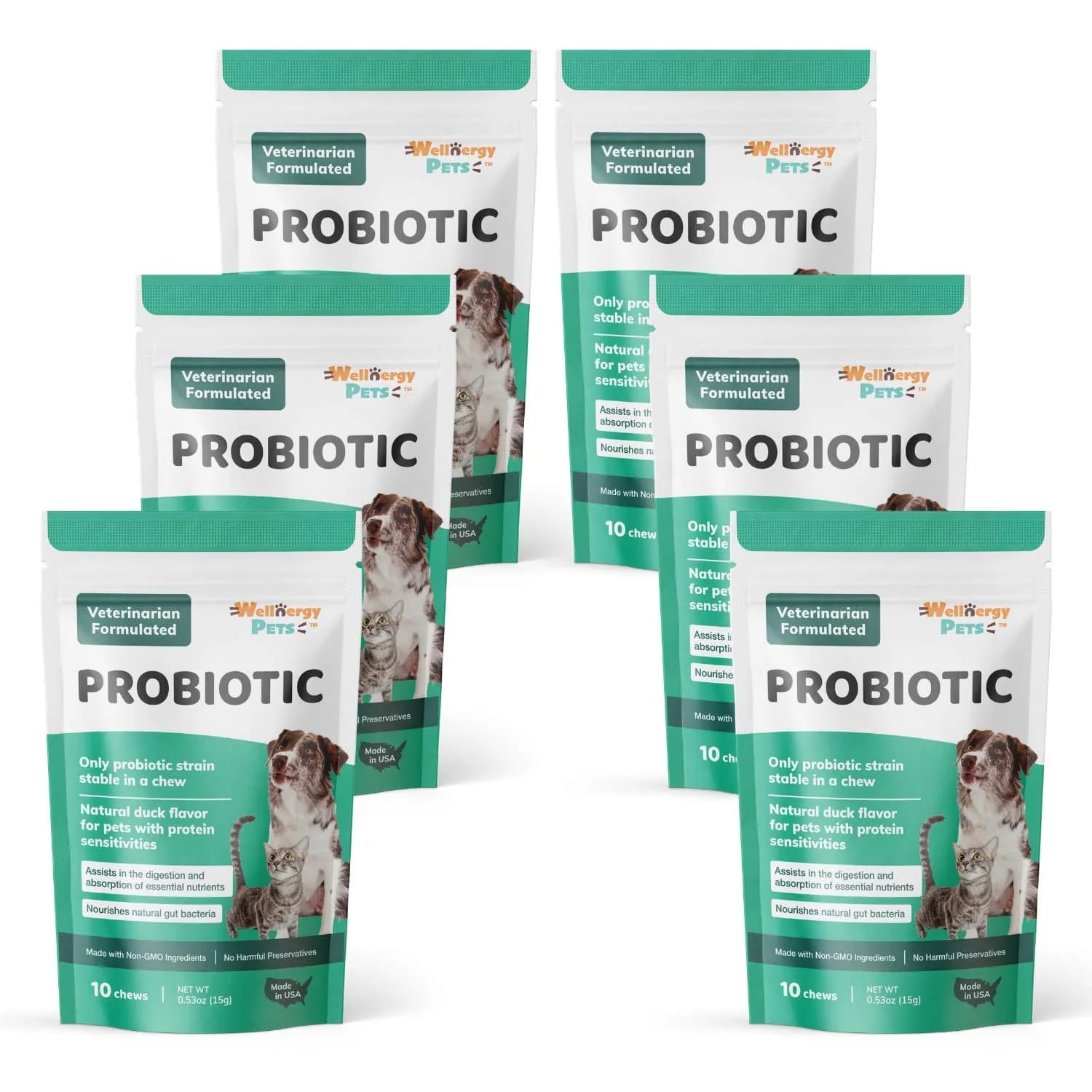 Wellnergy Daily Probiotic & Prebiotics Soft Chew for Dogs & Cats | Digestive & Immune Support (70-120c) - main product image