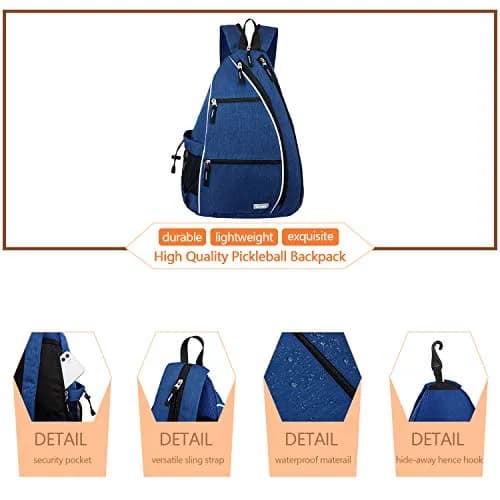 Sucipi Convertible Pickleball Bag Backpack Sling - Blue 45L (1.6 cu ft) | Versatile Carry for Men & Women thumbnail 3