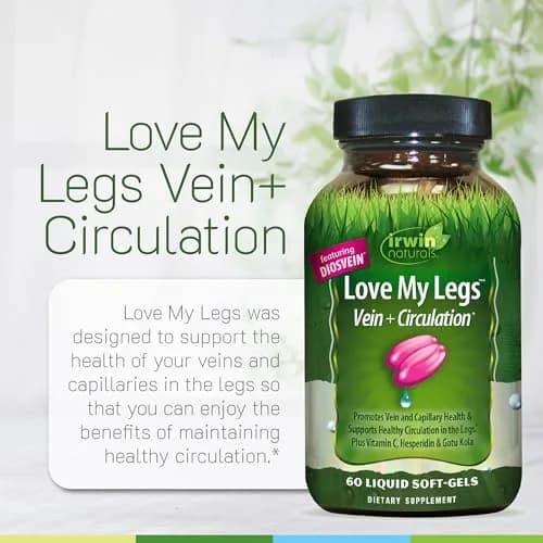 Irwin Naturals Love My Legs Vein & Circulation Support Supplement 60ct | Supports Healthy Veins & Circulation thumbnail 5