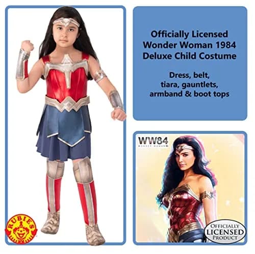 Rubies Girl's DC Comics WW84 Wonder Woman Deluxe Costume Dress, Medium | Officially Licensed thumbnail 3