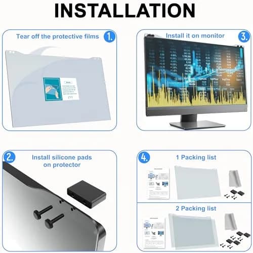 ZYY Anti Blue Light Screen Protector for 30-32 Inch Monitors | Blocks 99% UV, 90%+ Blue Light thumbnail 7