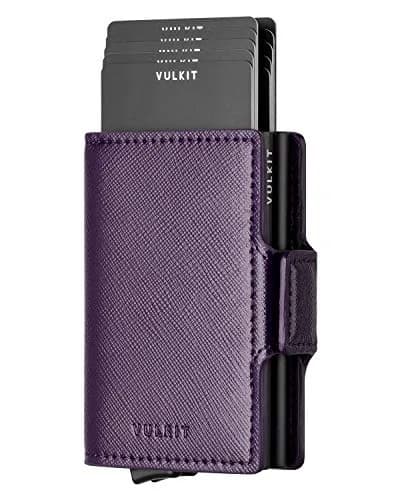 VULKIT Credit Card Holder RFID Blocking Leather Wallet | Slim, Durable & Secure (70-120 chars) thumbnail 1