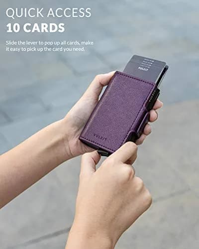 VULKIT Credit Card Holder RFID Blocking Leather Wallet | Slim, Durable & Secure (70-120 chars) thumbnail 2