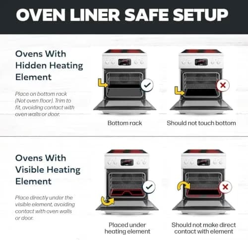 Cooks Innovations Non-Stick Oven Liner 2 Pack | Heat Resistant BPA-Free Baking Mat (16.5" x 23") thumbnail 9