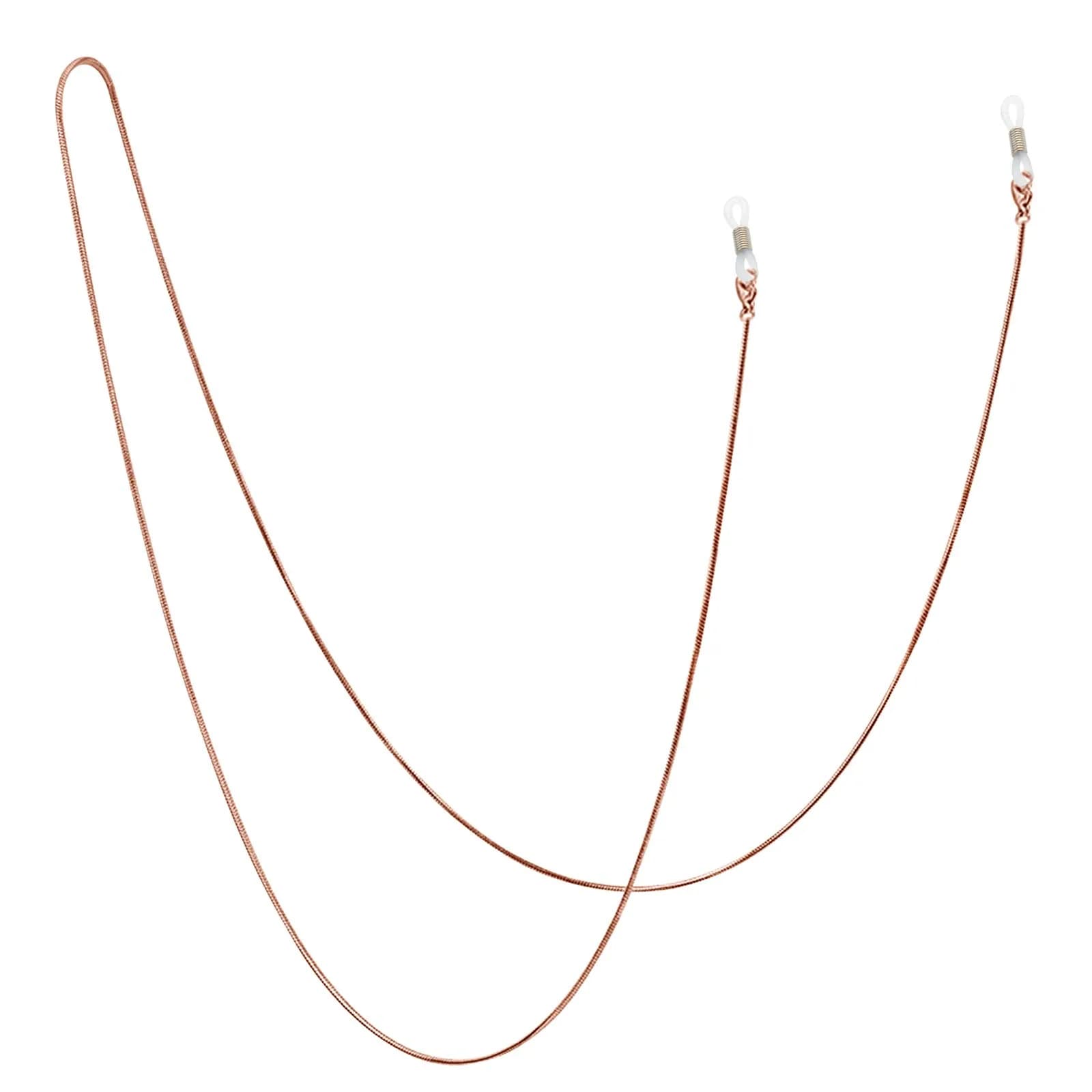 Jmkcoz Stainless Steel Eyeglass Holder Chain 80cm (2.62 ft) | Silver Chain for Neck — Rose Gold