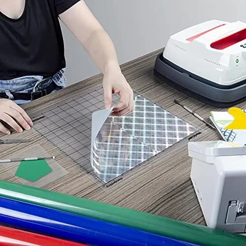 WORKLION Transparent Cutting Mat for Silhouette Cameo 30.5x30.5cm (12x12 inch, 3 Mats) | Standard Grip Craft Mat for Vinyl and Paper thumbnail 6