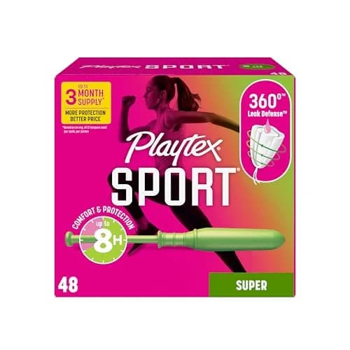Playtex Sport Tampons Super | Leak Defense, 48 ct, Fragrance-Free, Athletic Fit thumbnail 1