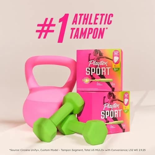 Playtex Sport Tampons Super | Leak Defense, 48 ct, Fragrance-Free, Athletic Fit thumbnail 6