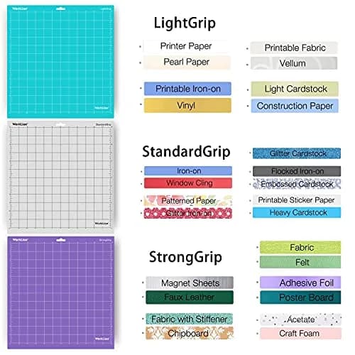 WORKLION 12x12 Inch Cutting Mat Variety Pack (3 Mats) | Standard, Light & Strong Grip for Silhouette Cameo thumbnail 3