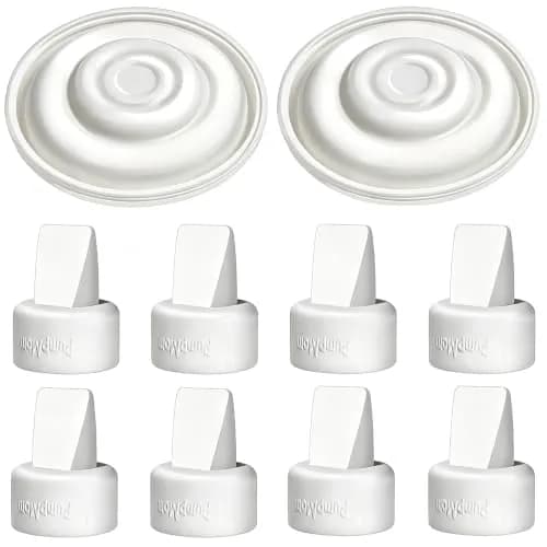 PUMPMOM-US 8 Duckbill Valves & 2 Membranes for Spectra Breast Pump | Silicone, Compatible with S2/S1/9 Plus thumbnail 1