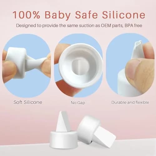 PUMPMOM-US 8 Duckbill Valves & 2 Membranes for Spectra Breast Pump | Silicone, Compatible with S2/S1/9 Plus thumbnail 3