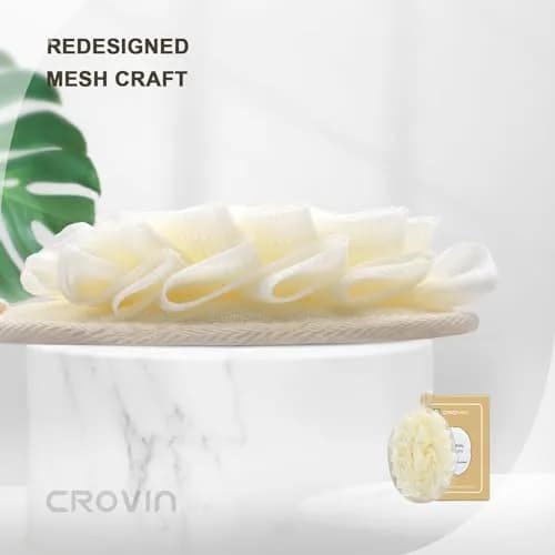 CROVIN Bath Puff Shower Sponge 2 Pack | Exfoliating Loofah for Women & Men thumbnail 3