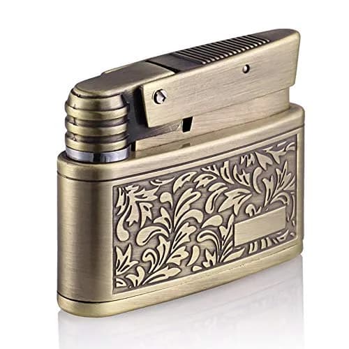 YANCONG Vintage Trench Lighter, Handmade Copper Antique Windproof Novelty Gift (Golden) | Reusable Collectible thumbnail 2