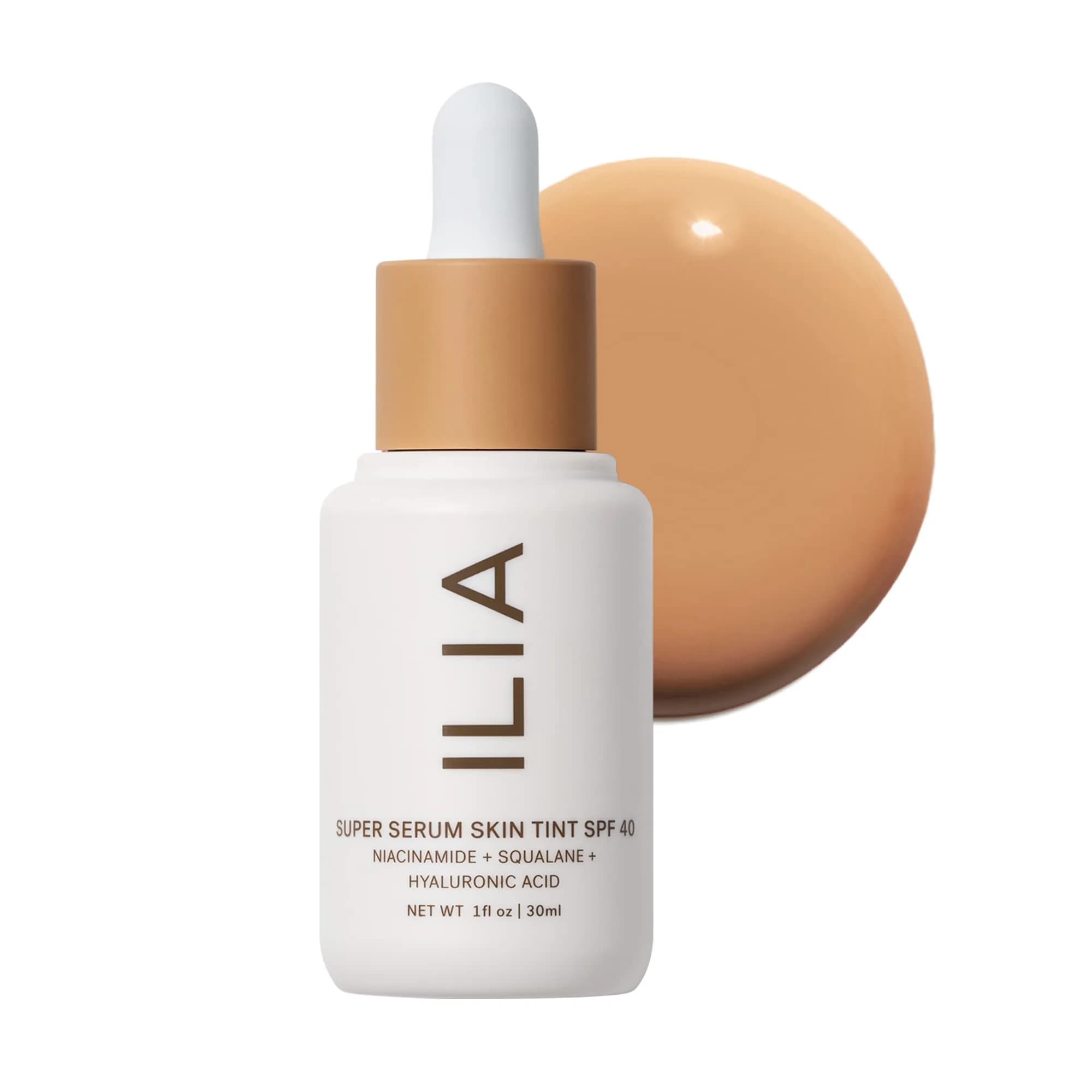 ILIA Super Serum Skin Tint SPF 40 Formosa ST4 29.57ml (1 fl oz) | Dewy Mineral Makeup with Hyaluronic Acid & Niacinamide — ST11 Matira | Medium with cool undertones