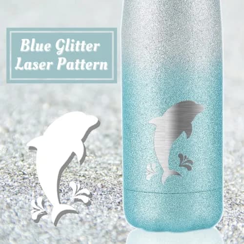 Onebttl Glitter Dolphin Tumbler 500ml (17oz) | Insulated Stainless Steel Bottle thumbnail 2