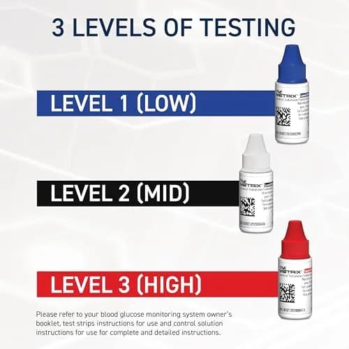 TRUE METRIX Control Solution Bundle, Level 1, 2, 3 Solutions | Accurate Blood Glucose Practice & Tracking thumbnail 5