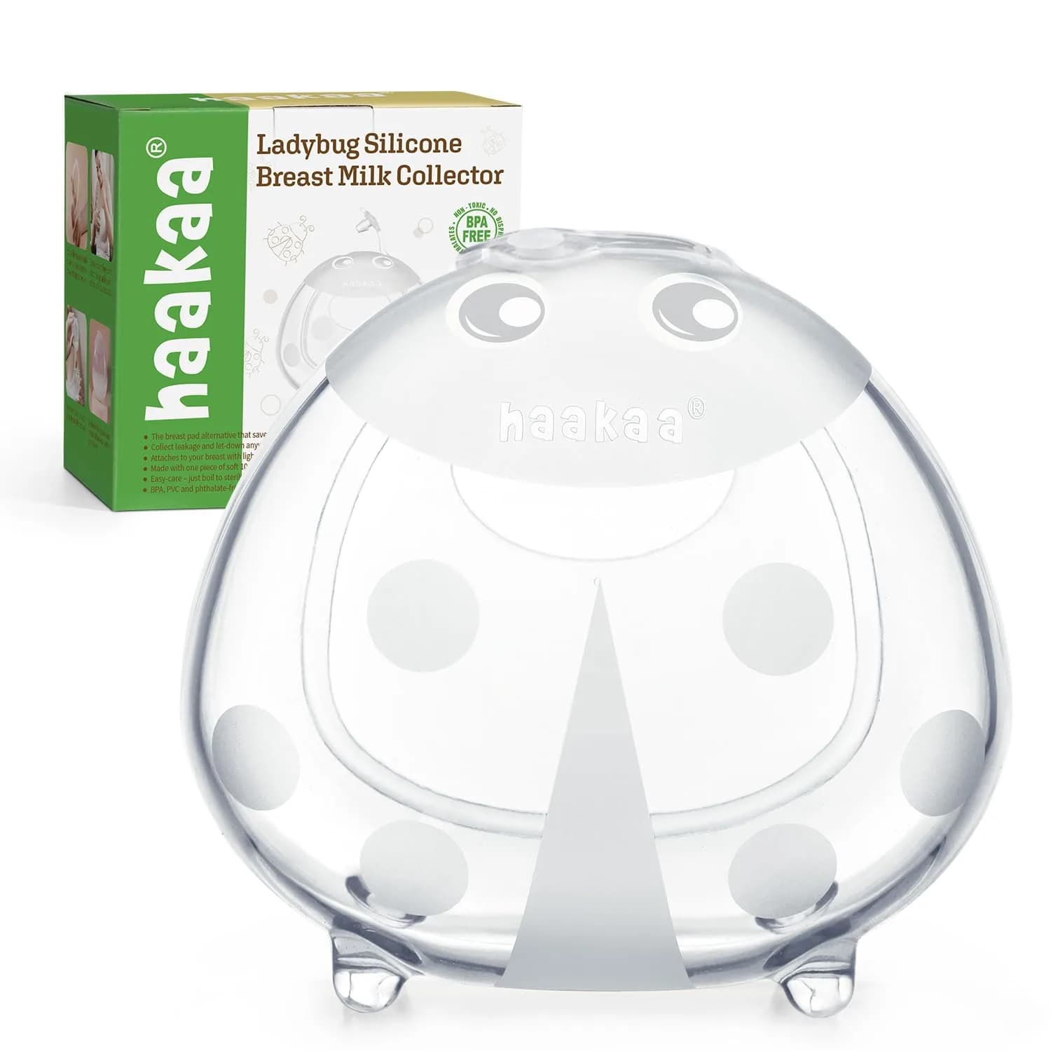 haakaa Ladybug Silicone Breast Milk Collector 150ml (5oz) | Passive Collection for Nursing Moms — Ladybug 5oz