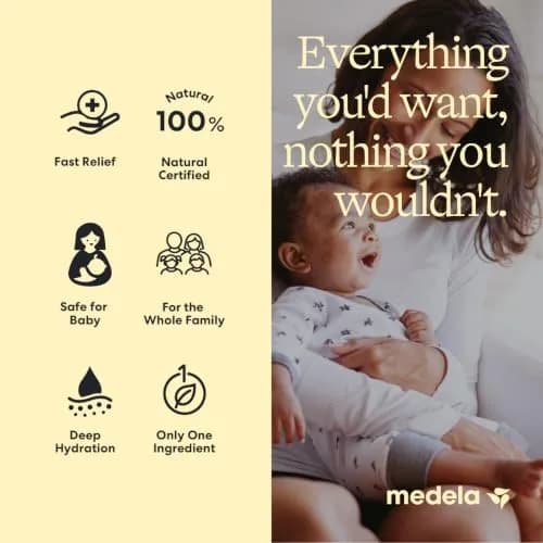 Medela Purelan Lanolin Nipple Cream 37g (1.3 oz) | Soothes Sore Nipples, Baby Safe, Natural Relief thumbnail 3