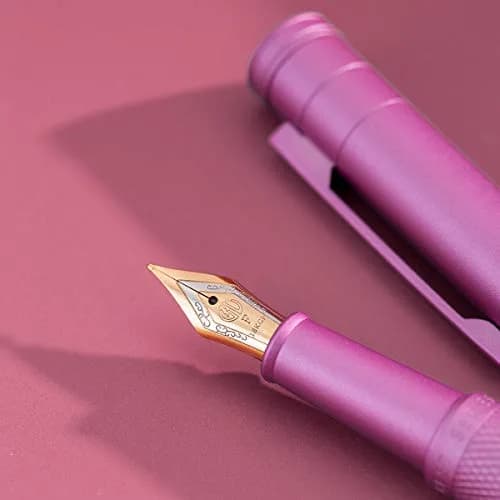 Asvine Hongdian 1851 Pink Fountain Pen with Extra Fine Nib - Smooth Writing thumbnail 4