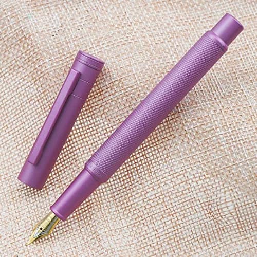 Asvine Pink Forest Fountain Pen Bent Nib 1.0mm (0.04 in) | Classic Design with Converter and Metal Pen Case thumbnail 4