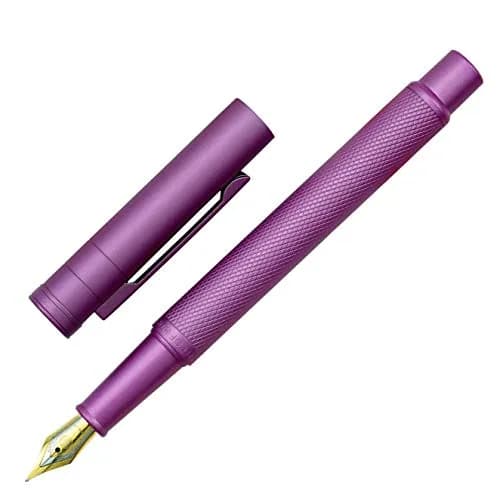 Asvine Pink Forest Fountain Pen Bent Nib 1.0mm (0.04 in) | Classic Design with Converter and Metal Pen Case thumbnail 2