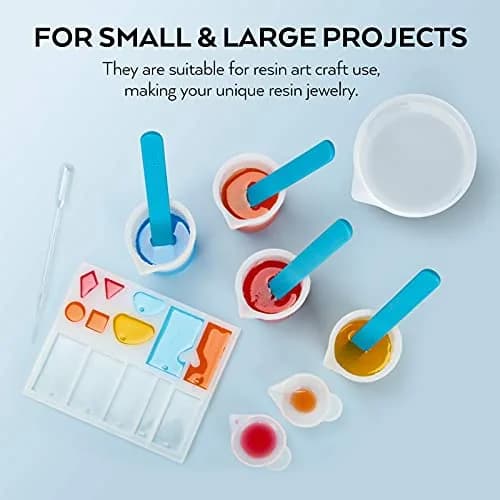 Nicpro Silicone Resin Measuring Cups Tool Kit 250ml (8.45 Fl Oz) | 18,241 Reviews, 4.8/5 ⭐ thumbnail 6