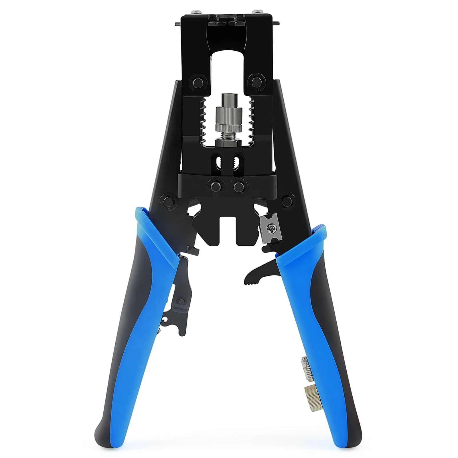 Delgada Coax Cable Crimper Kit, Compression Tool for RG6 RG59 RG11 | Precise & Durable — Blue