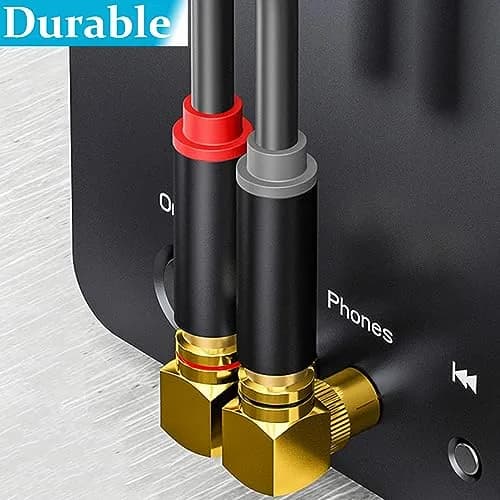 Warmstor 8-Pack RCA Right Angle Adapter 90 Degree Male to Female Connector | Extends Less Than 1 Inch thumbnail 6