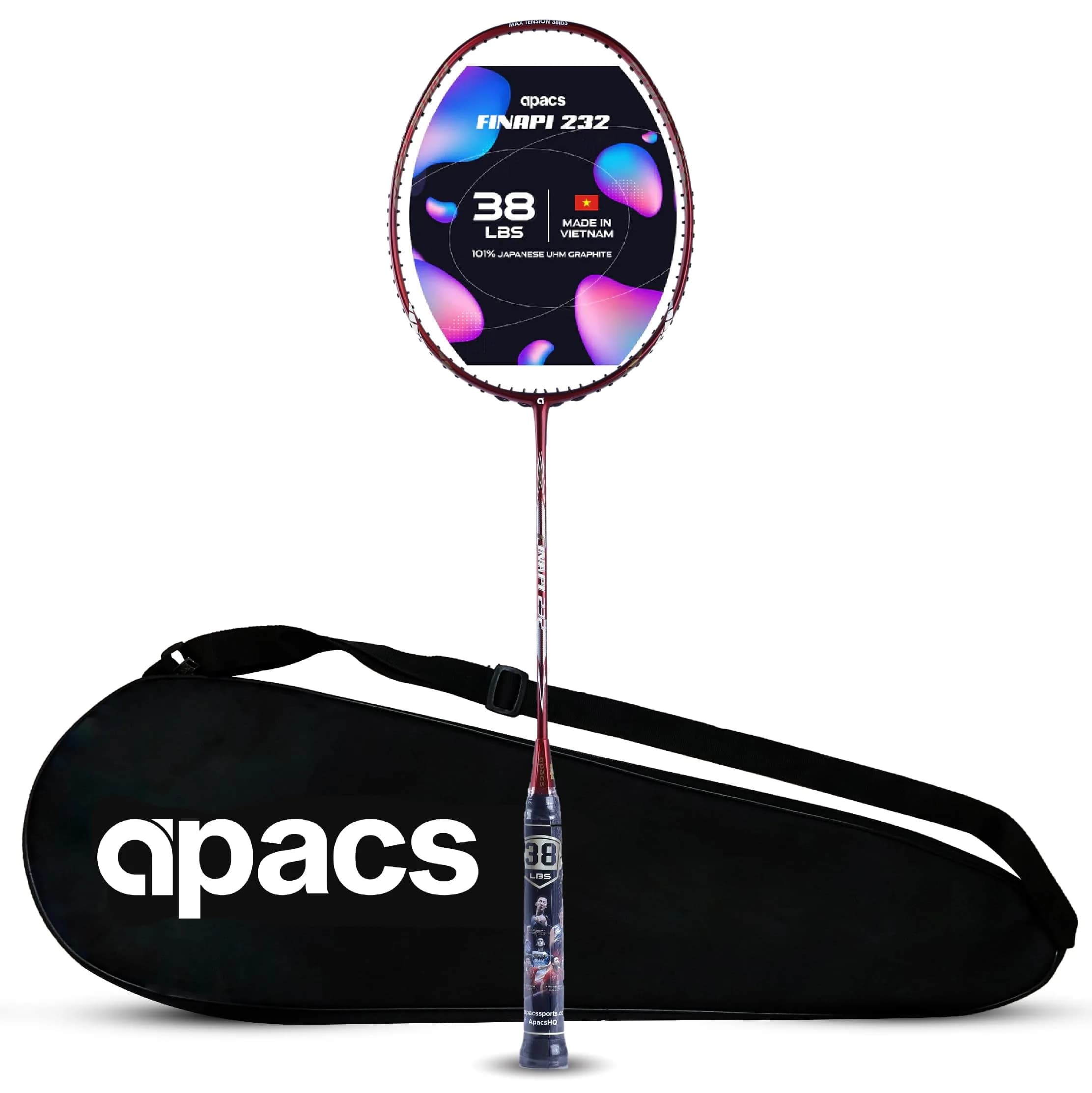 Apacs Finapi 232 Badminton Racket 38 LBS | High Power, Japanese Graphite, Made in Vietnam - main product image