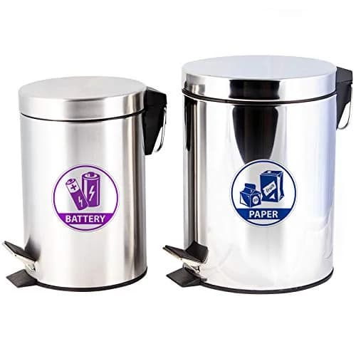 Outus Recycle Sticker Decal 10cm Waterproof Labels for Trash & Recycling | Bilingual, Removable Vinyl thumbnail 6