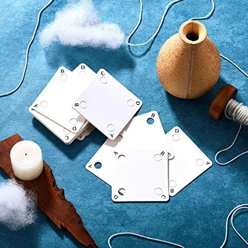 Chuangdi 50 Pieces Weaving Cards | Tablet Weaving Card Paper Loom Cards for Loom or Inkle Loom Supplies thumbnail 5