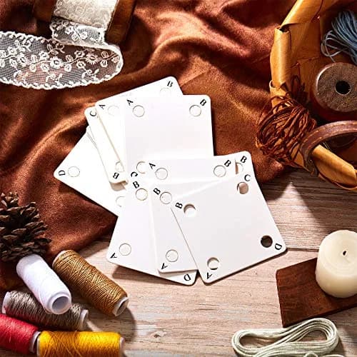 Chuangdi 50 Pieces Weaving Cards | Tablet Weaving Card Paper Loom Cards for Loom or Inkle Loom Supplies thumbnail 3