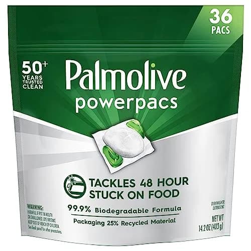 Palmolive Dishwasher Pods 36 Count | Enzyme-Powered, No Fragrance, Power Through Baked Messes thumbnail 1