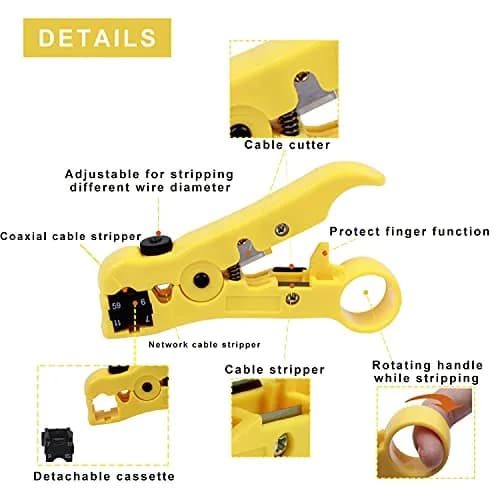 Delgada Coax Cable Crimper Kit, Compression Tool for RG6 RG59 RG11 | Precise & Durable thumbnail 7