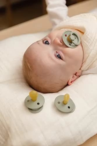 Bibs Pacifiers Blush/Ivory | Natural Rubber Baby Pacifier | 6+ Months | Made in Denmark thumbnail 5